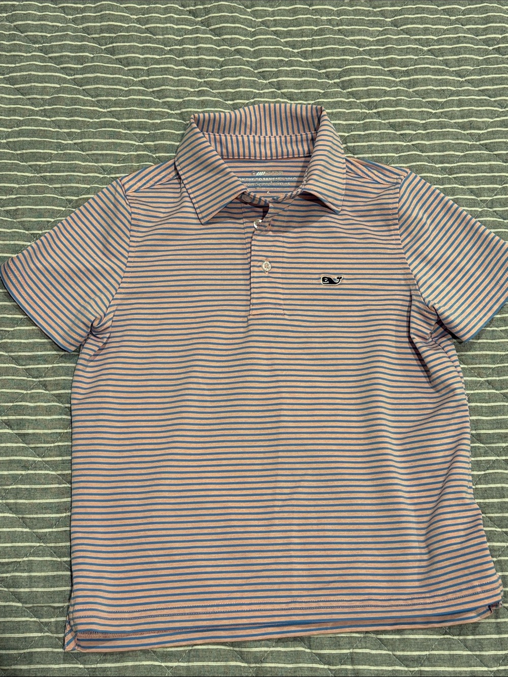 Vineyard Vines Pink and Blue Striped Polo